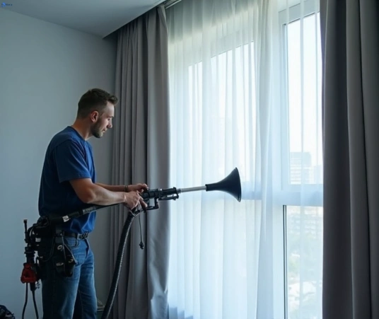 Professional curtain steam cleaning process equipment Matty Curtain Cleaning upwey-vic