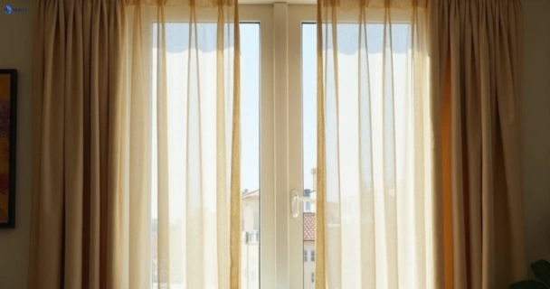 Dusty and dull curtains in upwey-vic before steam cleaning